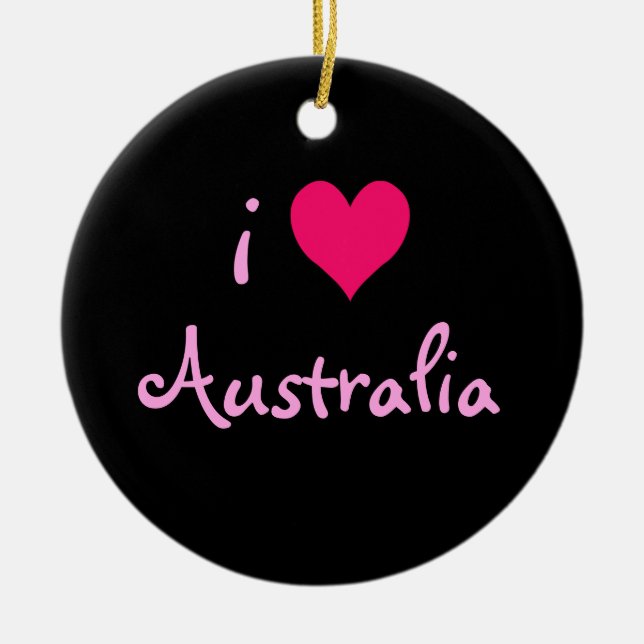 I Heart Australia Julgransprydnad Keramik (Framsidan)