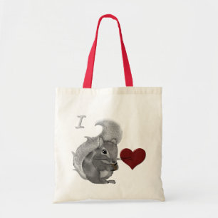 I Heart Baby-ekorrar Fuzzy Animal Tygkasse