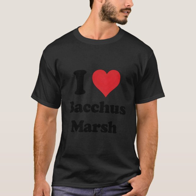 I Heart Bacchus Marsh Kärlek Australia Aussie T Shirt (Framsida)