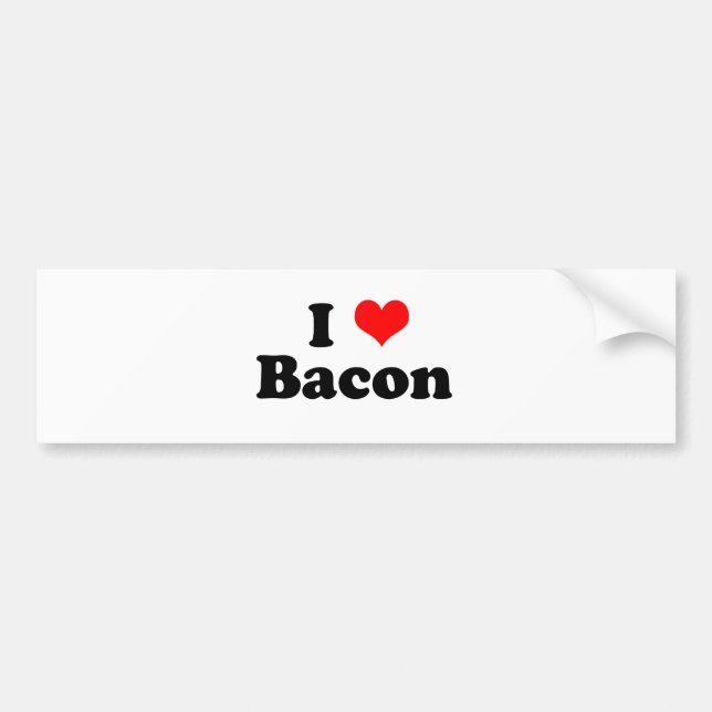 I Heart Bacon Bildekal (Framsidan)