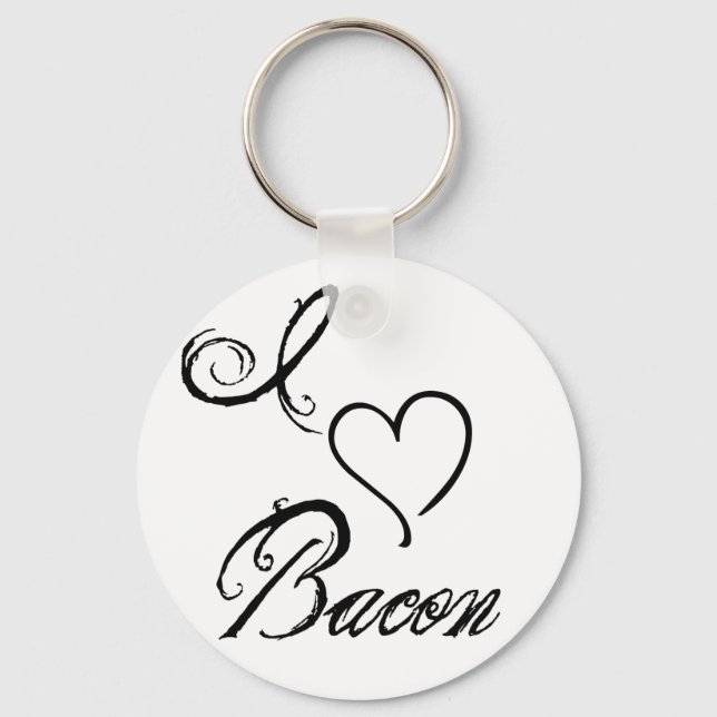 I Heart Bacon Nyckelring (Framsida)