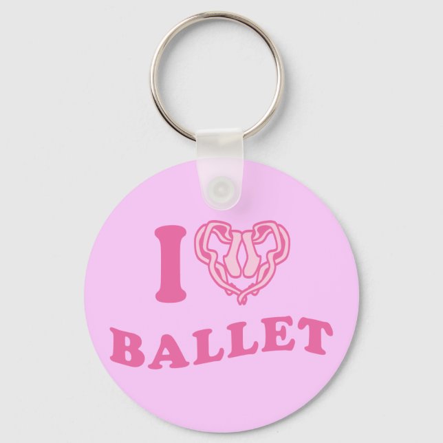 I Heart Ballet Nyckelring (Framsida)