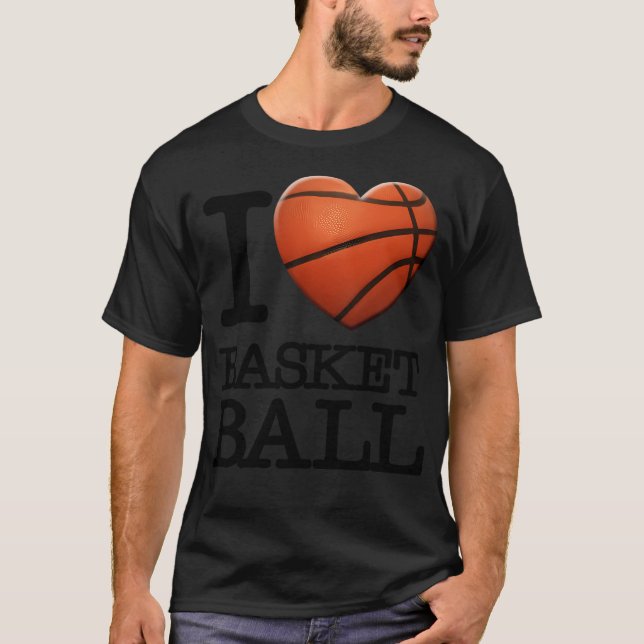 I Heart Basketball T Shirt (Framsida)