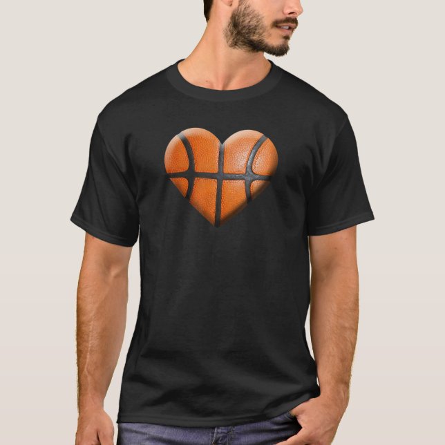 I Heart Basketball T Shirt (Framsida)