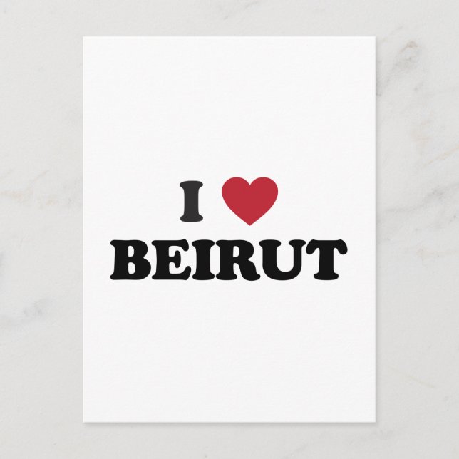 I Heart Beirut Libanon Vykort (Framsida)