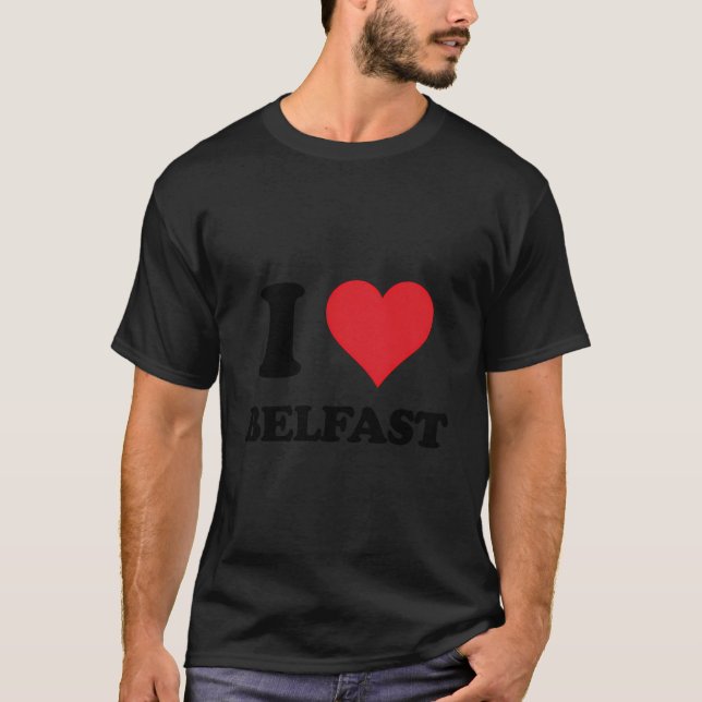 I Heart Belfast Kärlek Uk T Shirt (Framsida)
