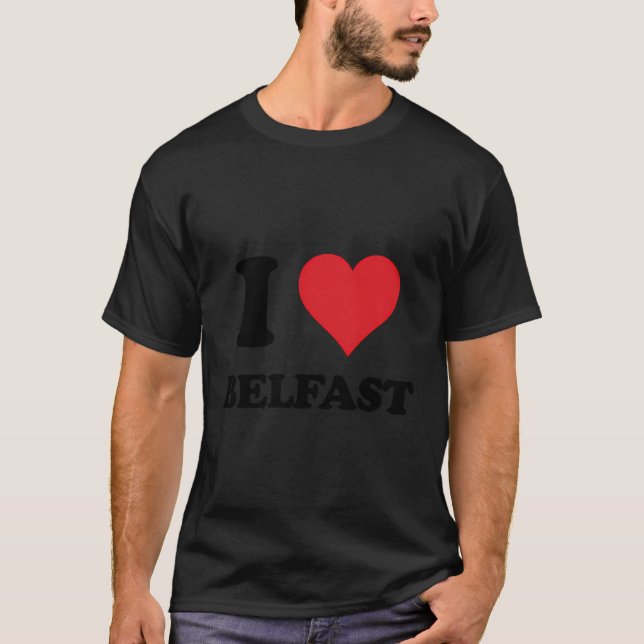 I Heart Belfast Kärlek Uk T Shirt (Framsida)
