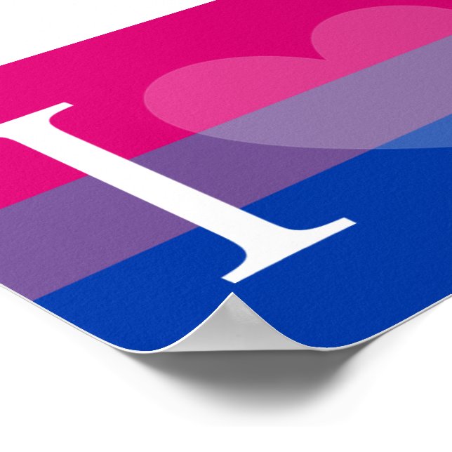I Heart (Bisexual Pride) Poster (Hörn)