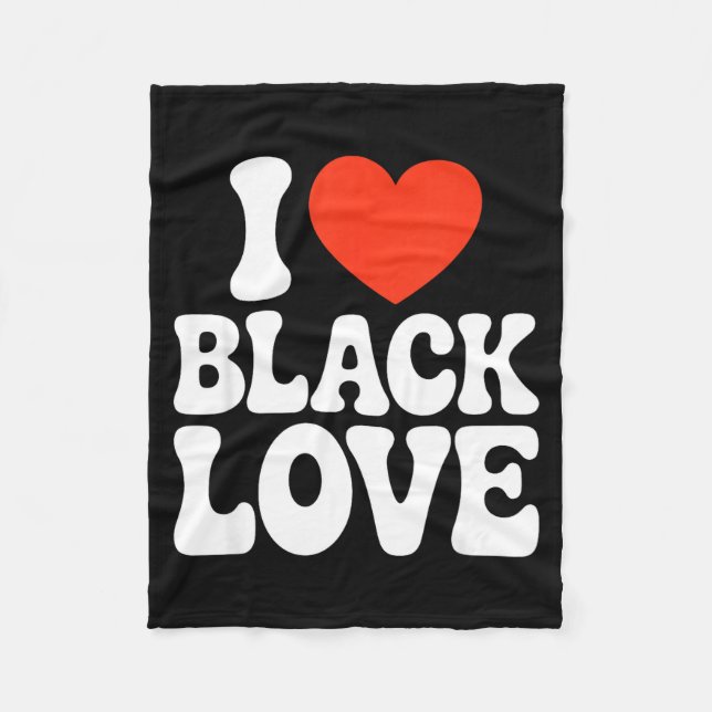 I Heart Black Love Couple Matching Couples African Fleecefilt (Framsidan)
