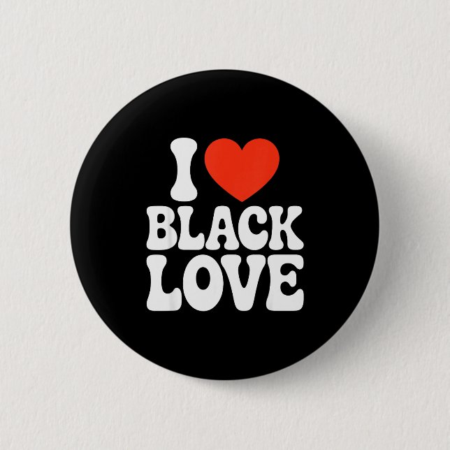 I Heart Black Love Couple Matching Couples African Knapp (Framsida)