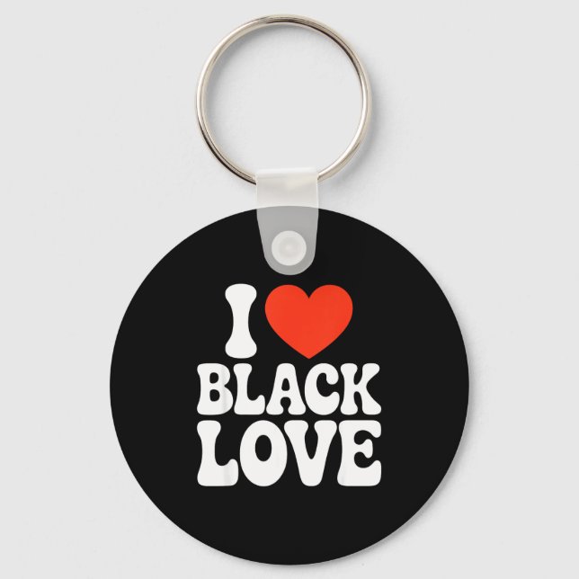 I Heart Black Love Couple Matching Couples African Nyckelring (Framsida)