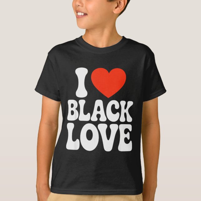 I Heart Black Love Couple Matching Couples African T Shirt (Framsida)