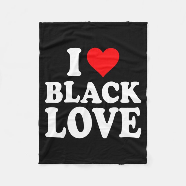 I Heart Black Love Cute Matching Couples African A Fleecefilt (Framsidan)
