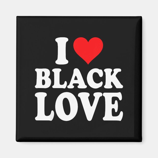 I Heart Black Love Cute Matching Couples African A Magnet (Framsidan)