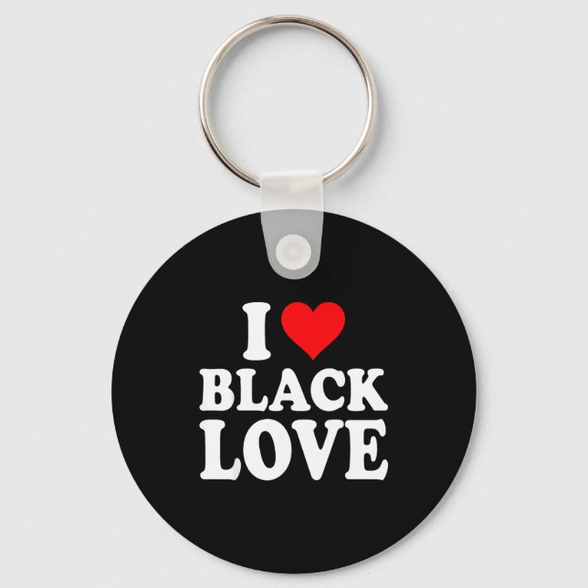 I Heart Black Love Cute Matching Couples African A Nyckelring (Framsida)