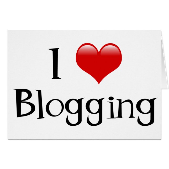 I Heart Blogg Hälsningskort (Framsidan Horizontal)