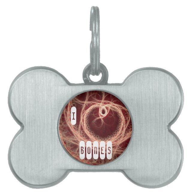 I Heart Bones ID-bricka Husdjur (Framsidan)