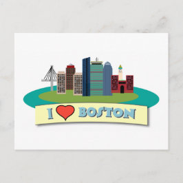 I Heart Boston Vykort