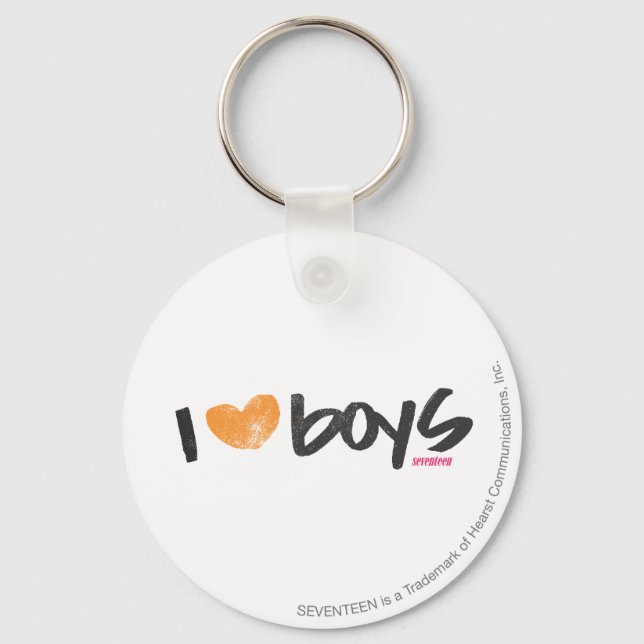 I Heart Boys Orange Nyckelring (Framsida)