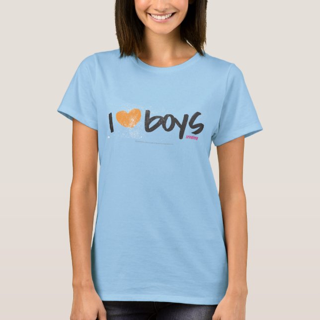 I Heart Boys Orange T-shirt (Framsida)