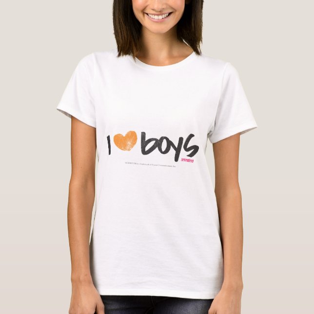 I Heart Boys Orange Tee Shirt (Framsida)