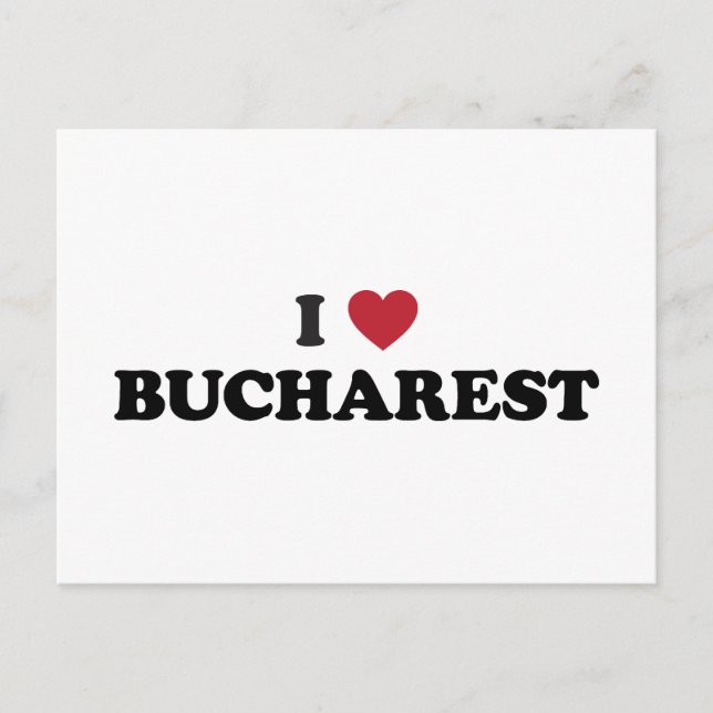I Heart Bukarest Rumänien Vykort (Framsida)