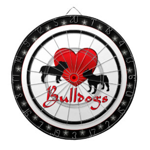 I Heart Bulldog Regulation Dart Board Darttavla