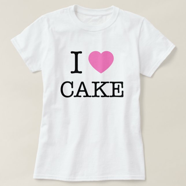 I Heart Cake T Shirt (Design framsida)