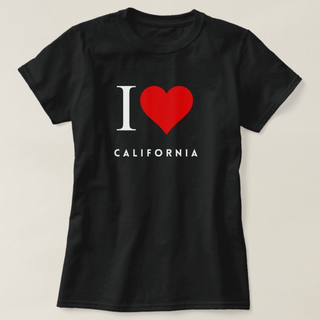 I Heart California blk Womens T-Shirt (Design framsida)