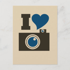 I Heart Camera Vykort