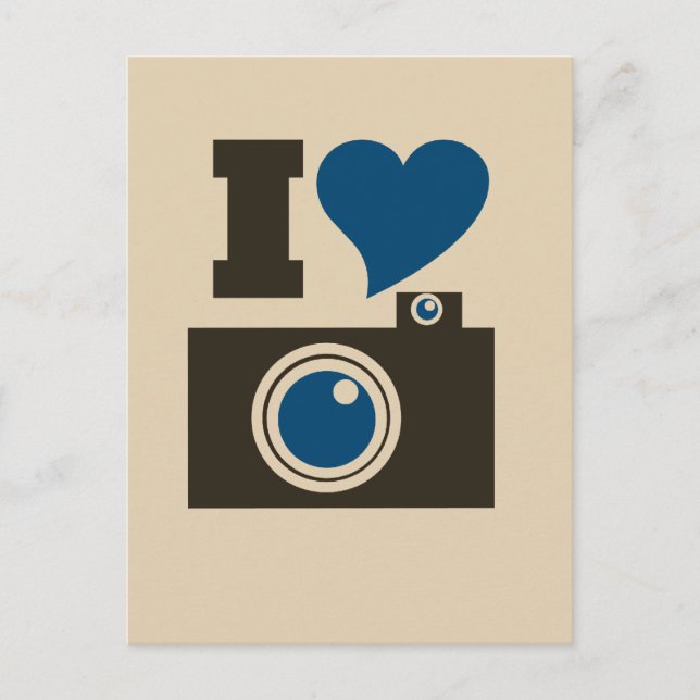 I Heart Camera Vykort (Framsida)
