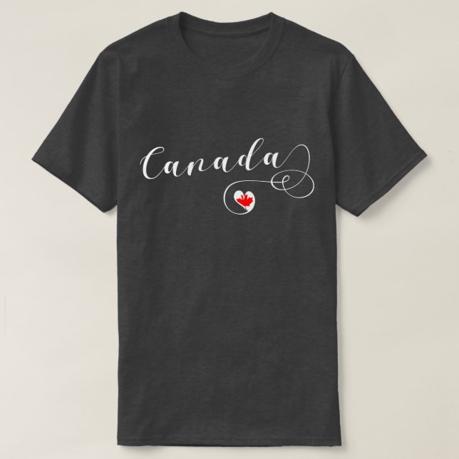I Heart Canada, Canadian Flagga T Shirt (Design framsida)