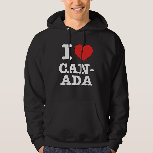 I Heart Canada Canadians Love Hoodie (Framsida)