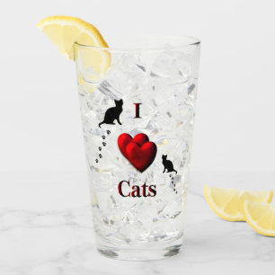 I Heart Cats Glaskopp