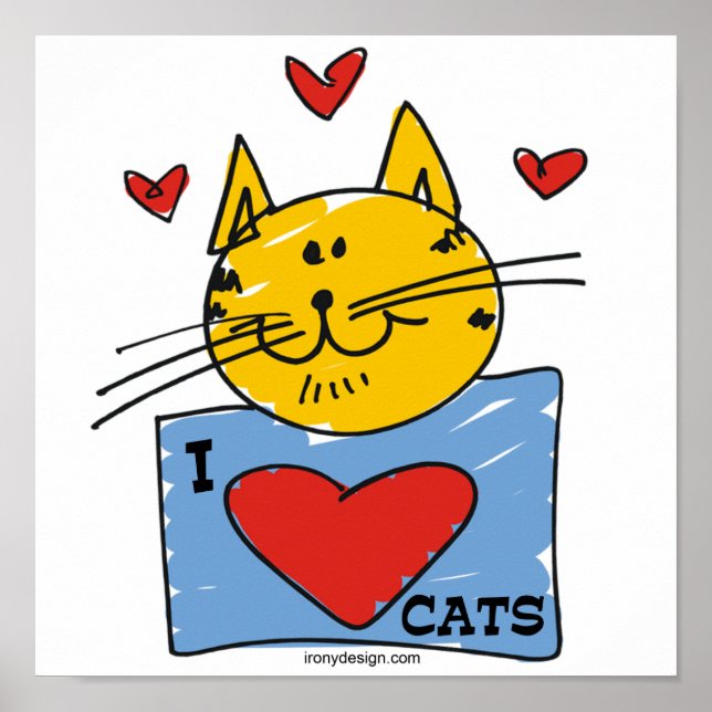 I Heart Cats Poster (Framsidan)