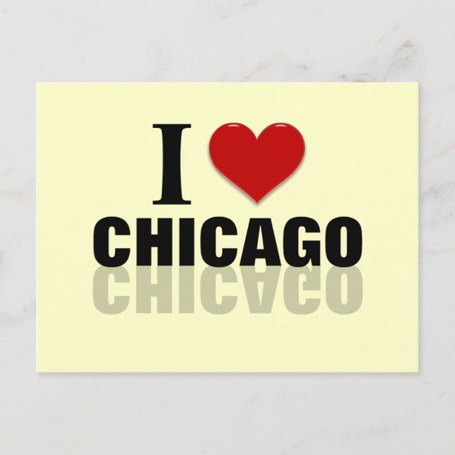 I Heart Chicago Vykort (Framsida)