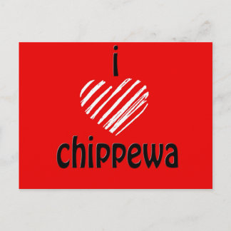 I Heart Chippewa (Red, Black) Vykort