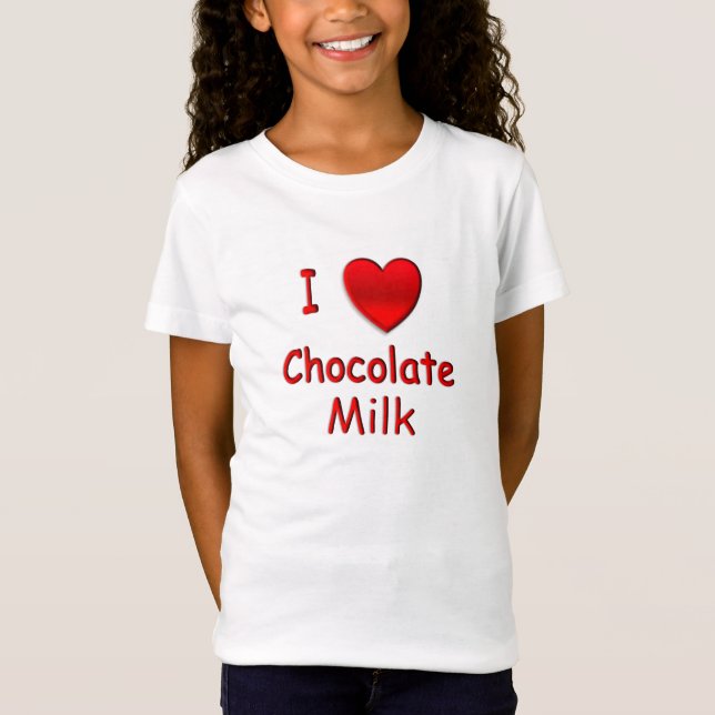 I Heart Chocolate Mjölk T Shirt (Framsida)