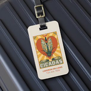 I Heart Cicadas Bagagebricka