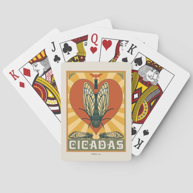 I Heart Cicadas Casinokort (Baksidan)