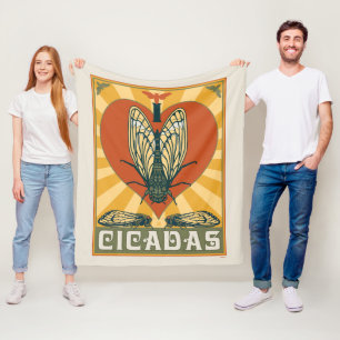 I Heart Cicadas Fleecefilt
