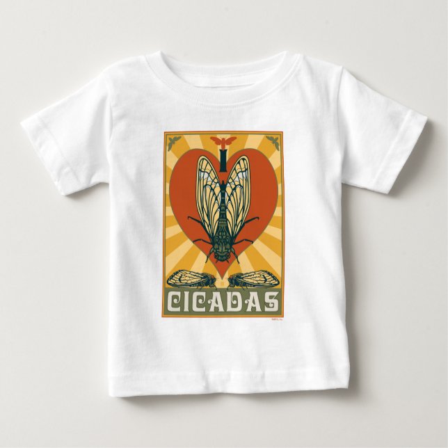 I Heart Cicadas T Shirt (Framsida)
