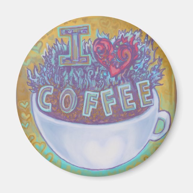 I Heart Coffee Magnet (Framsidan)
