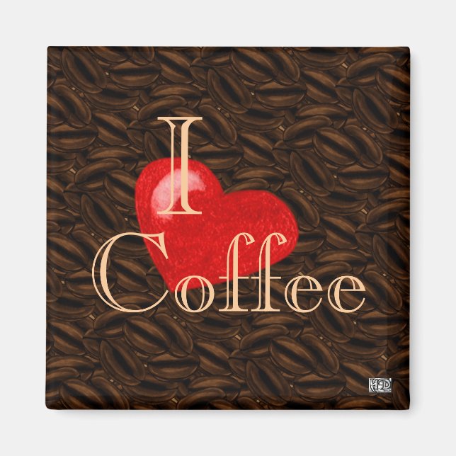 I Heart Coffee Magnet (Framsidan)