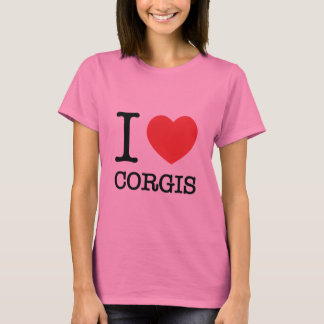 I Heart Corgis Dam Ringer T-shirt