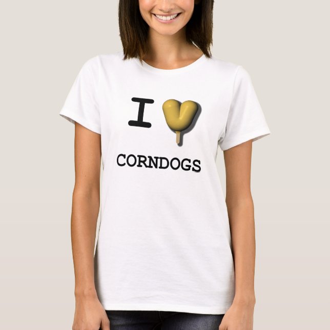 I Heart Cornhundars Tee Shirt (Framsida)