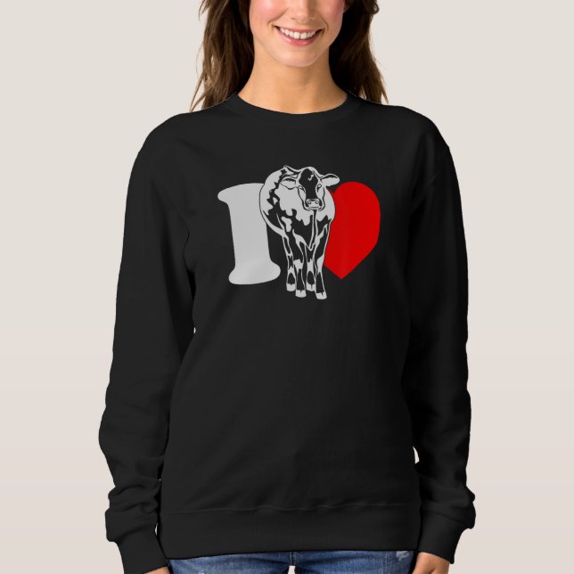 I Heart Cows - Funny Farmer, Cattle Rancher, Cow L T Shirt (Framsida)