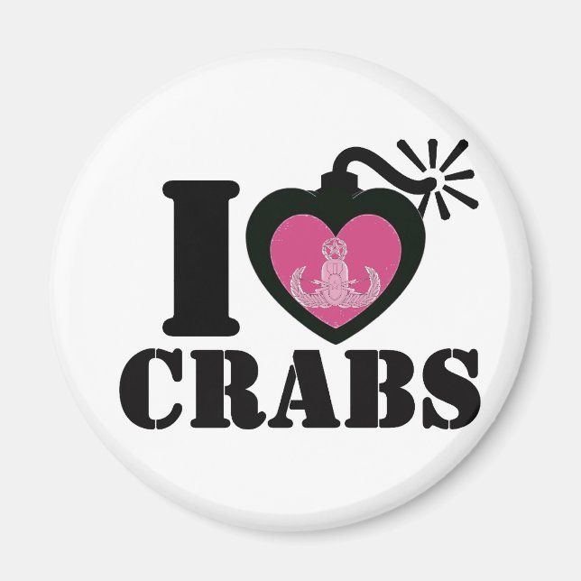 I Heart Crabs Magnet (Framsidan)