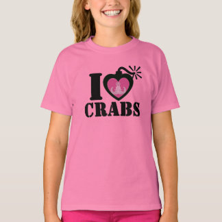 I Heart Crabs Tee Shirt