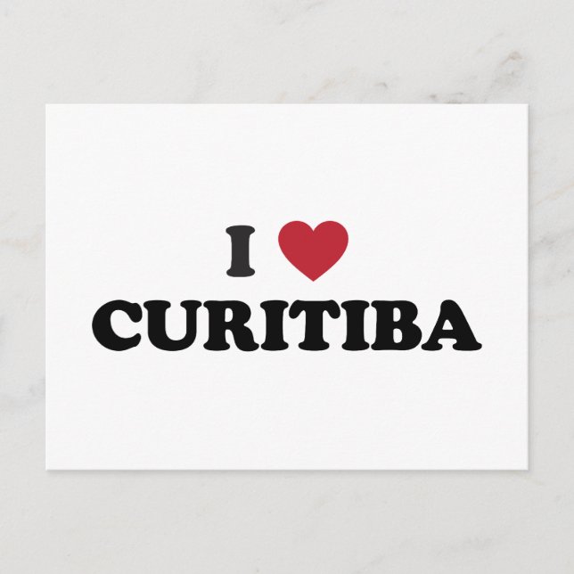 I Heart Curitiba Brasilien Vykort (Framsida)